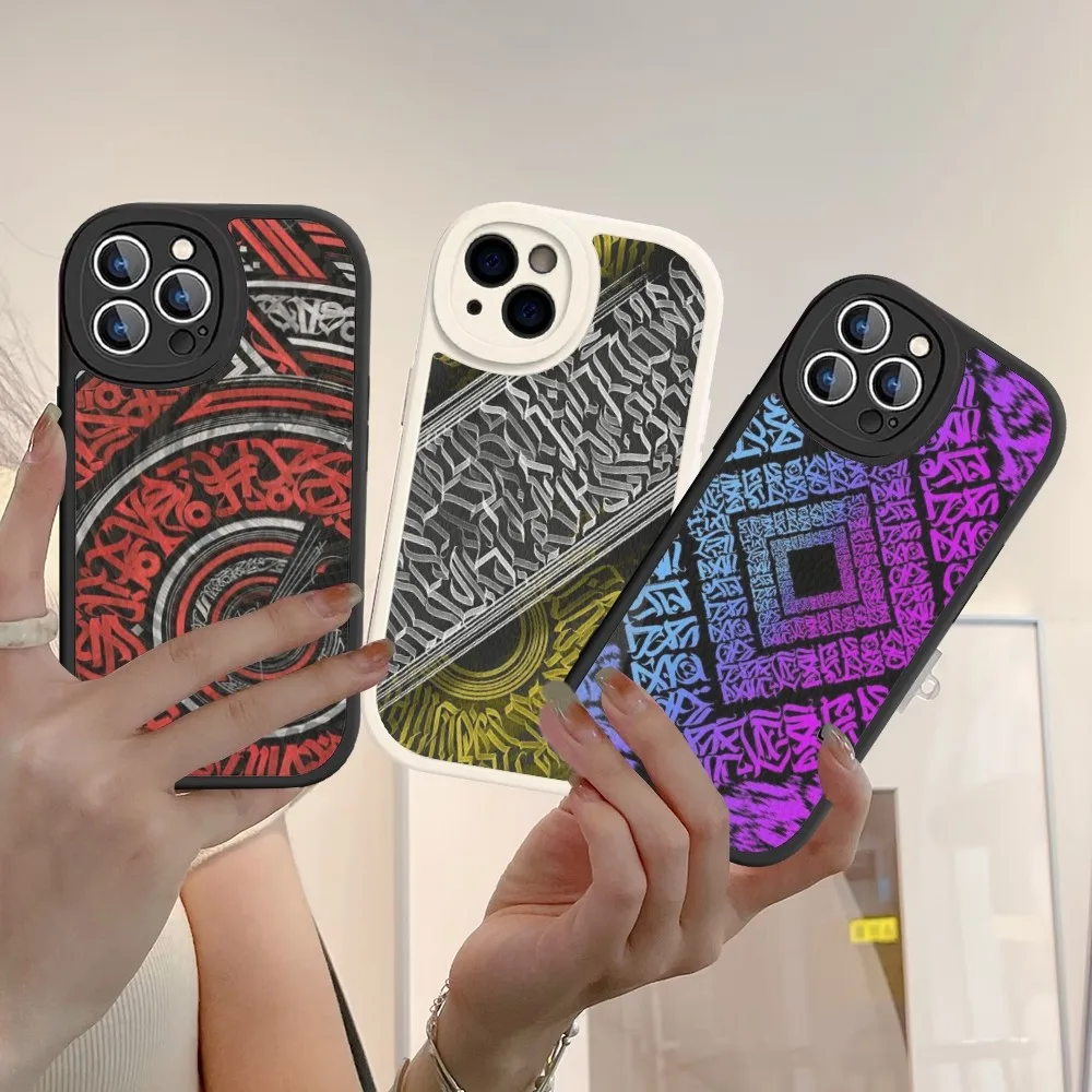 

Pokras Lampas Art Phone Case Hard Leather For iPhone 14 13 12 Mini 11 14 Pro Max Xs X Xr 7 8 Plus Fundas