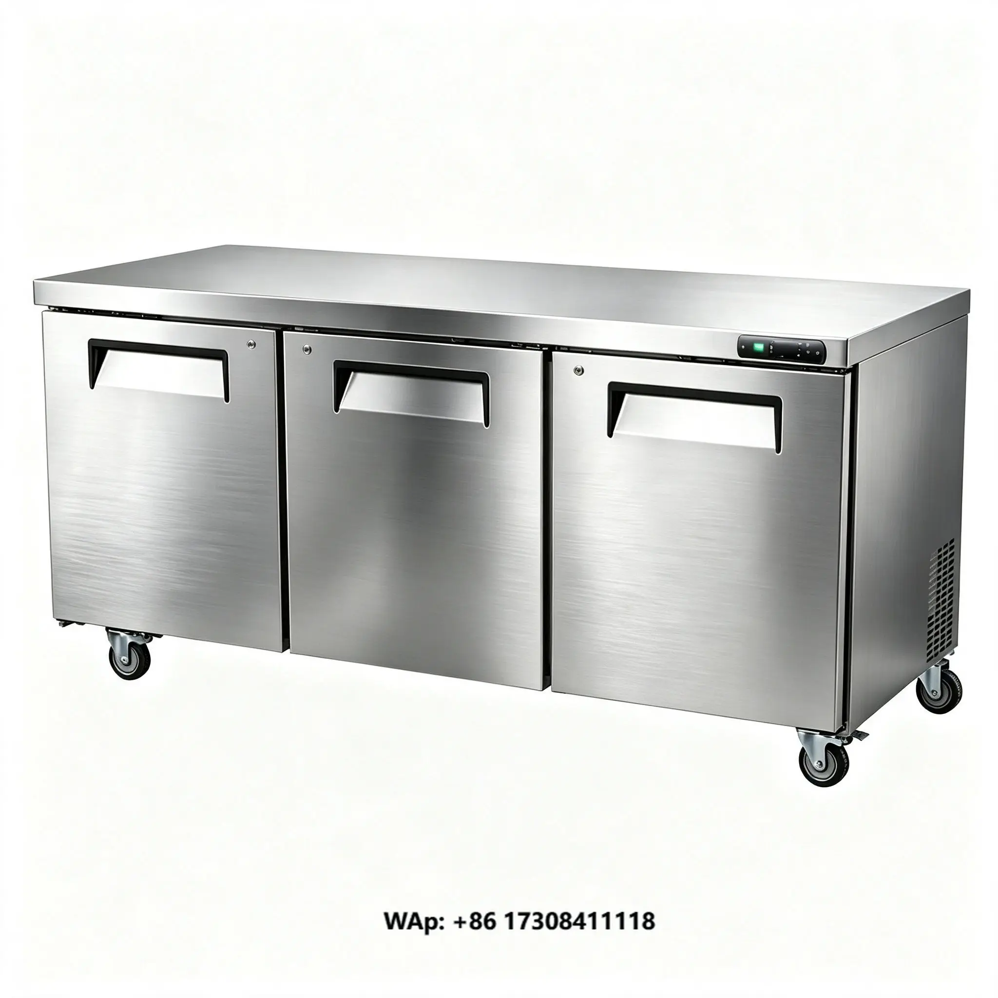 High Margin Commercial Fridge Stainless Steel Refrigerated Workbench Chiller 3 Door Prep Table Refrigerator for Bulk Purchase