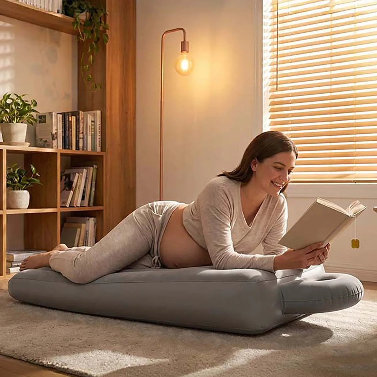 Inflatable Pregnancy Pillow Yoga Mat For Pregnant Women Inflatable Mat Mattress Pregnancy Maternity Body Bed Pillow Sleeping Mat - view 4