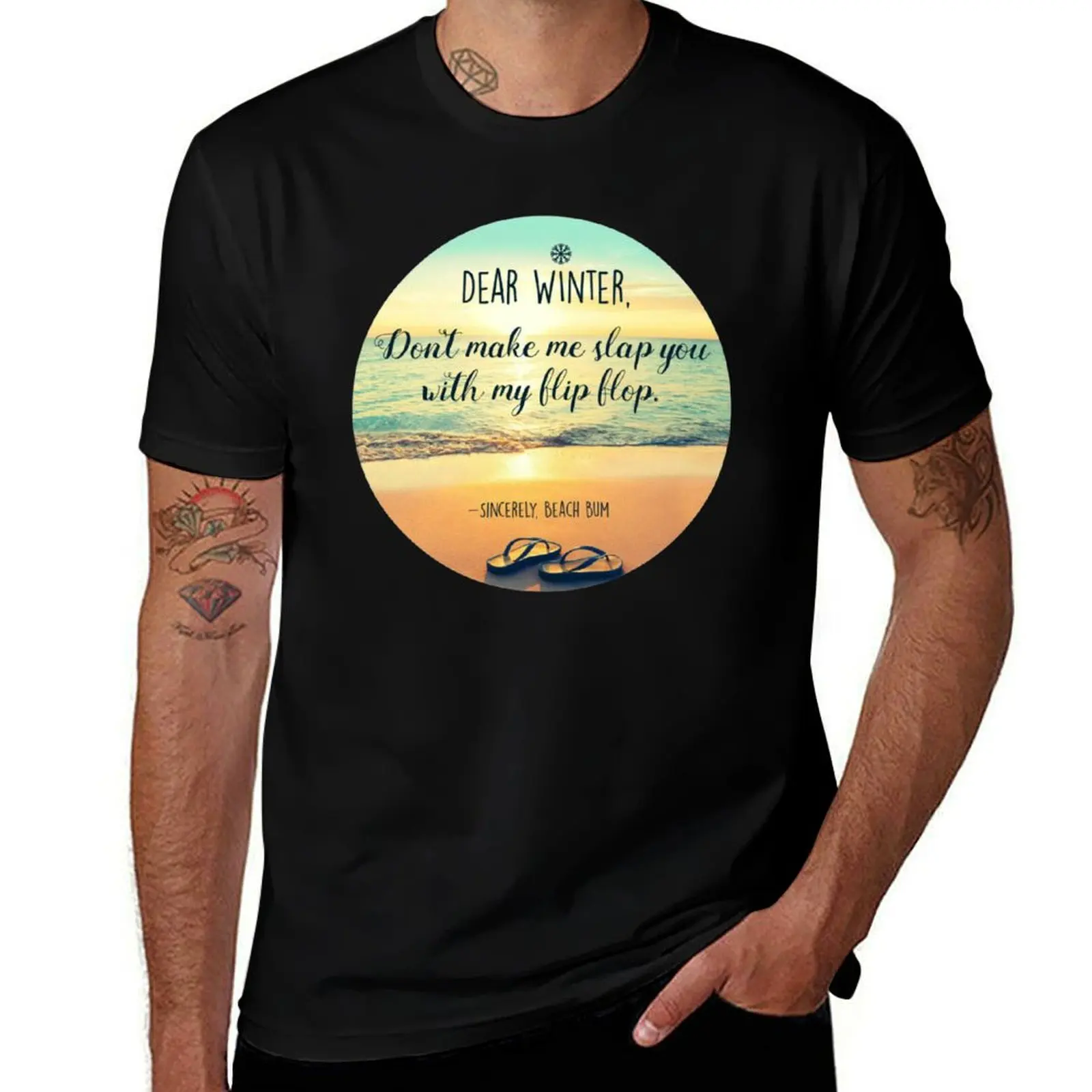 Winter - Don't Make Me Slap You With My Flip Flop T-Shirt Lightweight Casual Summer T-Shirt