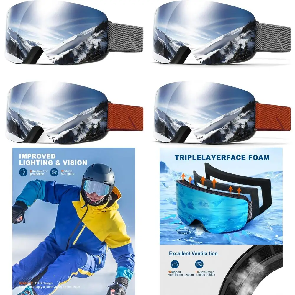 

Universal Ski Goggles with 100% UV Protection for Men and Women