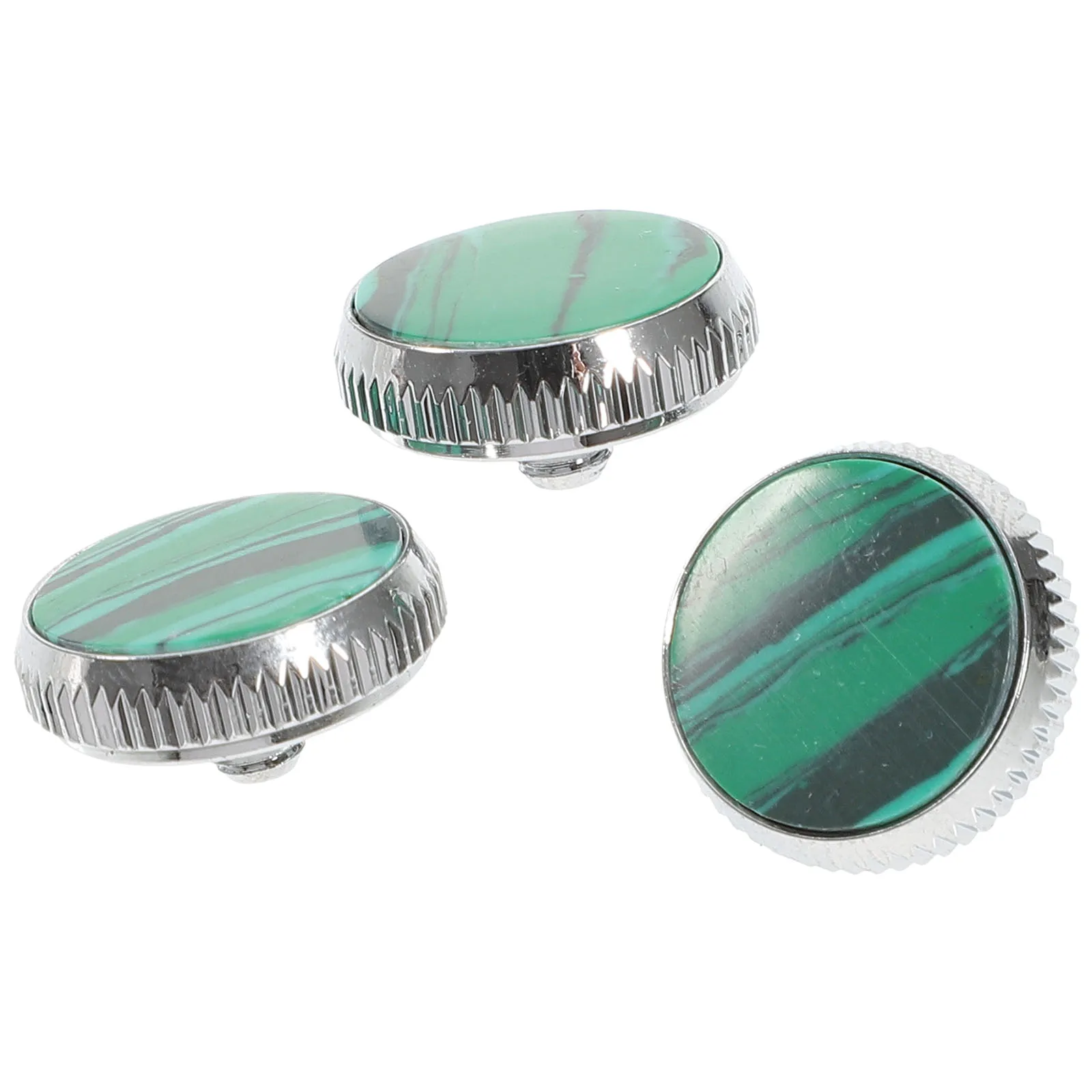 

3 Pcs Button Natural Stone Texture Key Pad Musical Instrument Accessory Replacement Part Saxophone Screw Cover Durable
