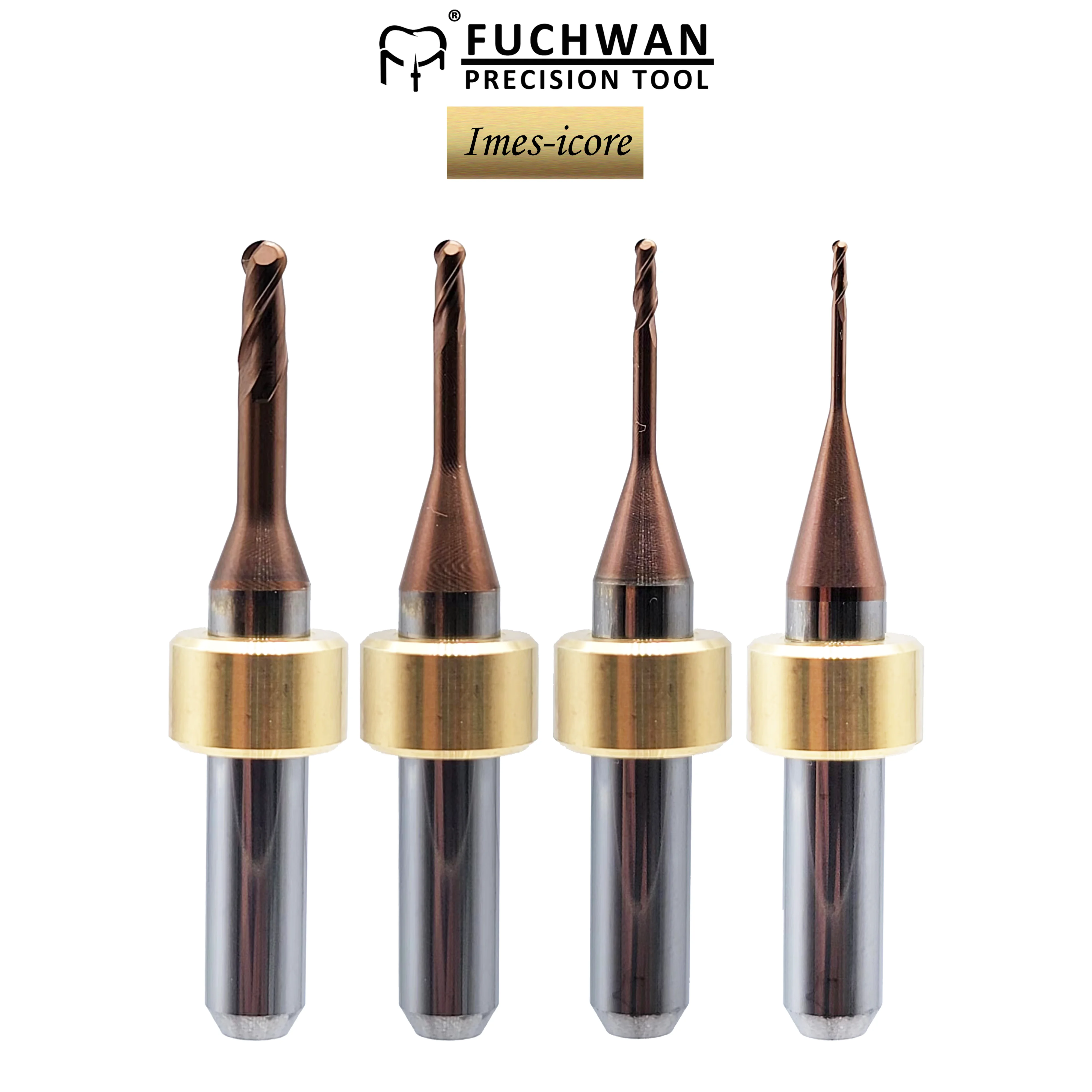 

Fuchwan Dental Titanium/Cocr Alloy Tungsten Ball Cutter Fit for Imes-Icore 350/550/750 Machines 3.0/2.0/1.5/1.0mm（D6）