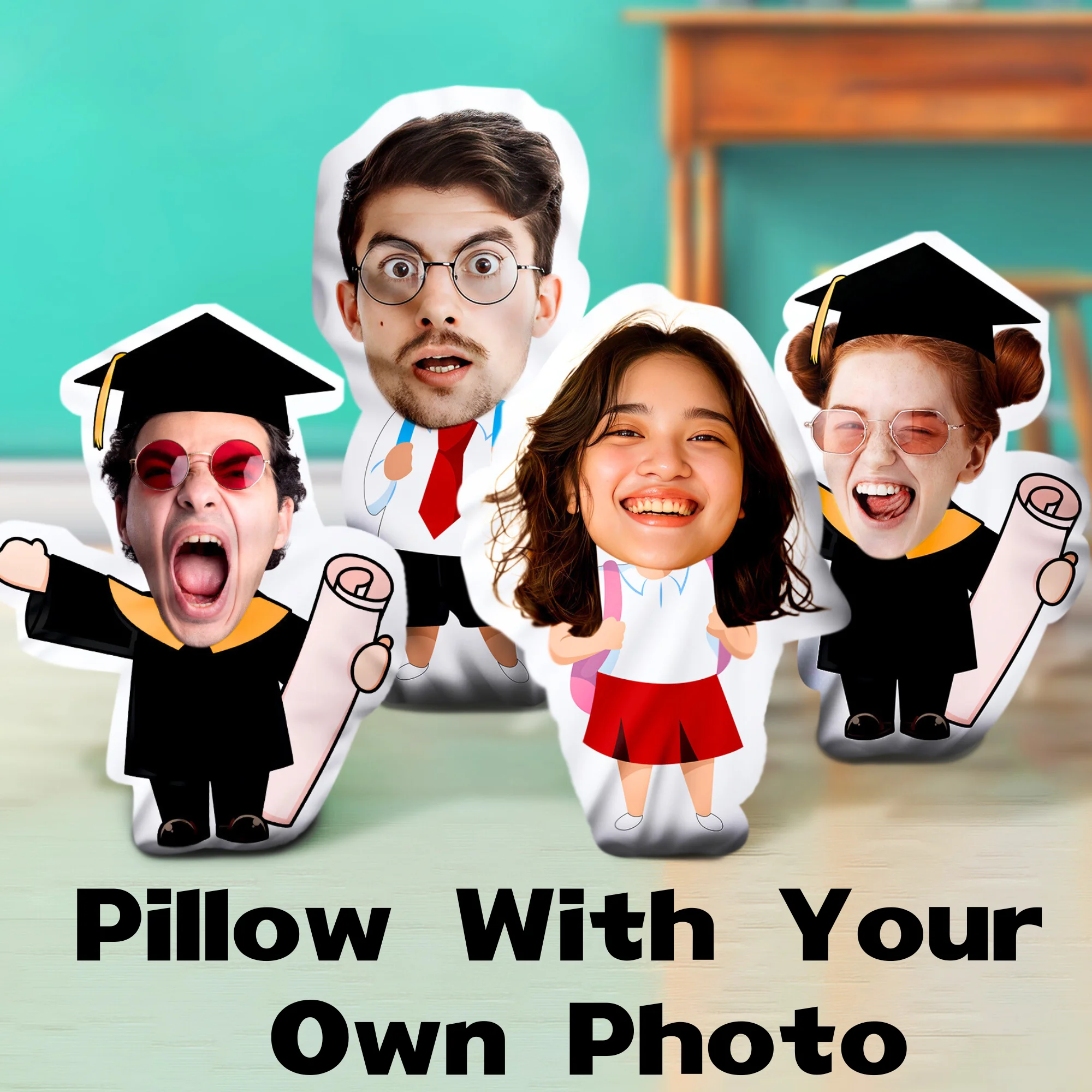 

Custom Photo Cushion Humanoid Personalized Filling photo Cushion DIY Pillow for Putting Picture of Parent and Couple Christmas