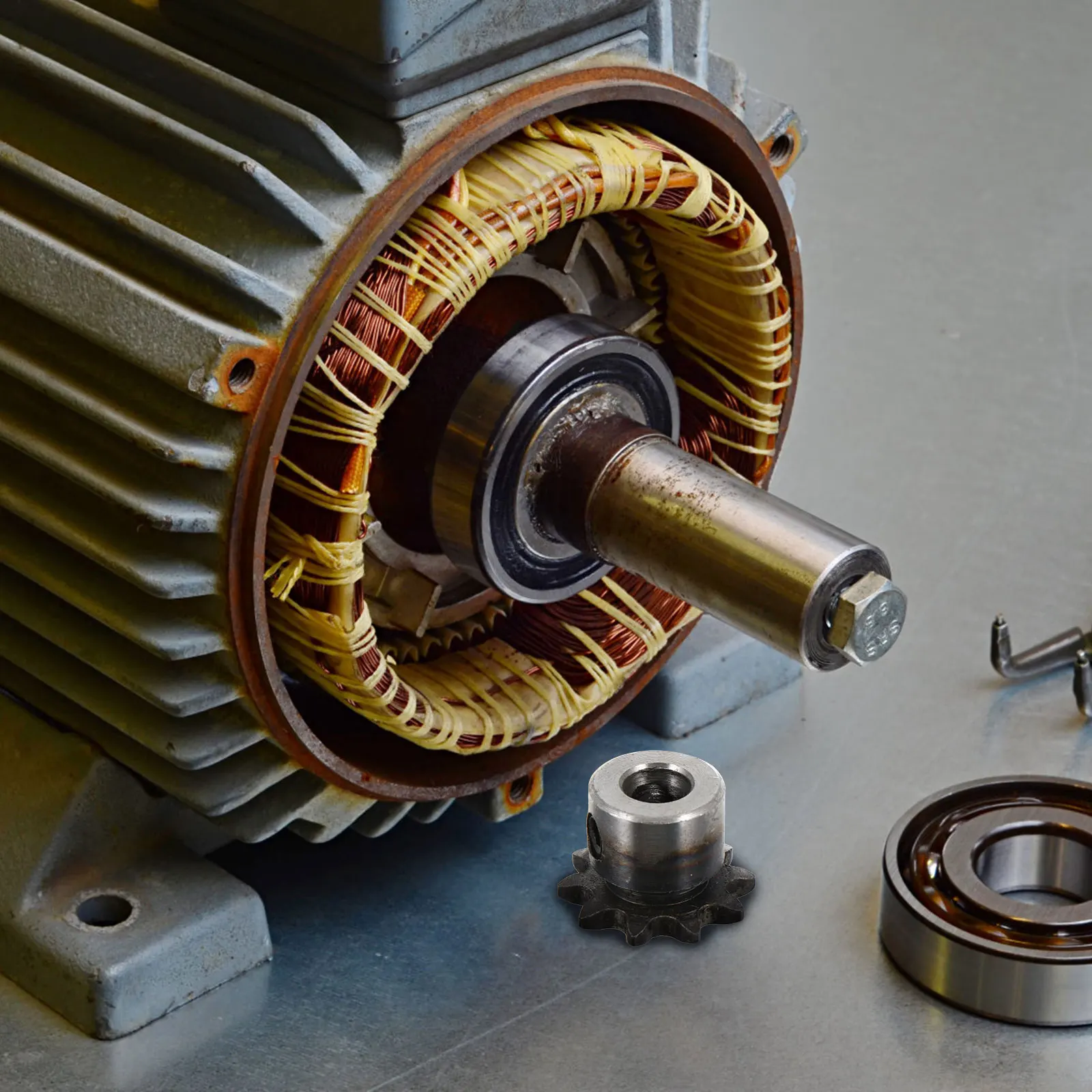 Single Sprocket 10 Teeth Motor Metal Sprocket Durable Practical Use Widely Applied in Hardware Mould Machine Part