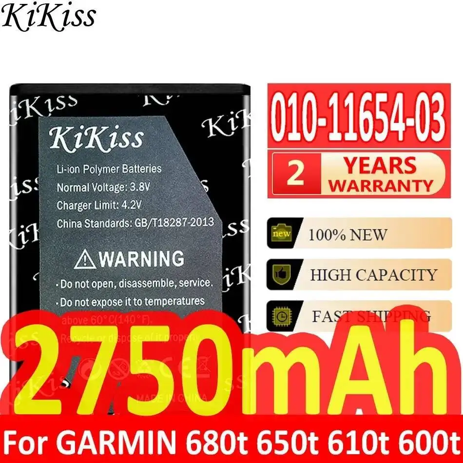 Gps Battery 010-11654-03 2750Mah For Monterra Garmin 680T 650T 610T 600T Handheld Virb Action Camera
