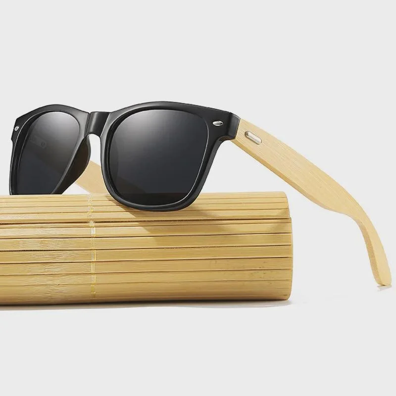 

Polarized Bamboo Wood Sunglasses Men Women Coating Mirror Sun Glasses Retro Glasses UV400 Shades
