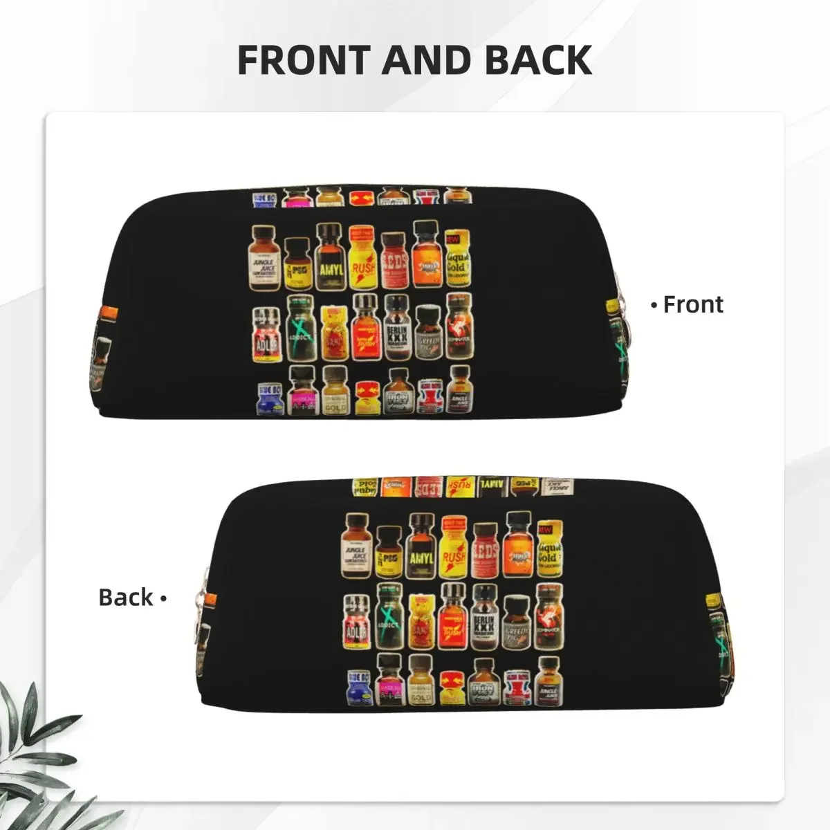 Poppers Bottles Gay Rush Jungle Juice Amyl Inhaler Pencil Case Pen Holder Big Capacity Pen Box Pencil Bag for Studen School view 2