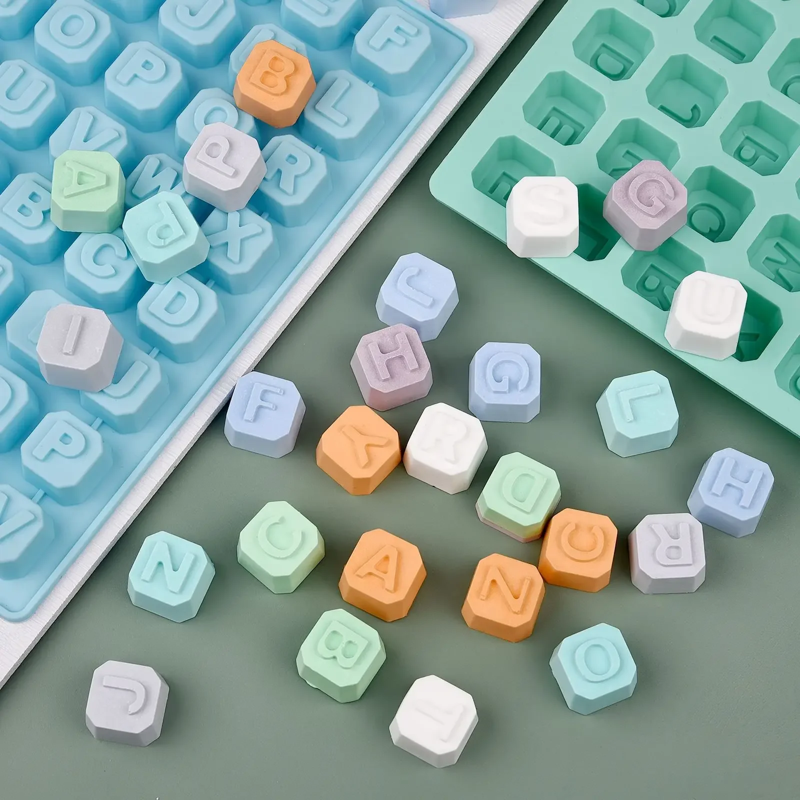 48 Letter Enghish Alphabet letter Silicone Mold Soap Mould Cake Cupcake bake Bakeware Chocolate Soap Diy Decorating Tools Mould view 6