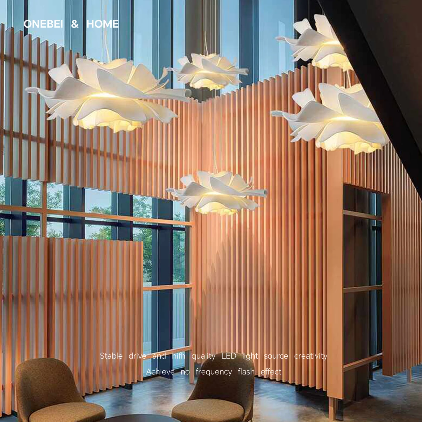 Nordic Minimalist Flower Pendant Light With Bright Colors  Acrylic Decorative Lights Bedroom Living Room Dining Room Indoor Ligh