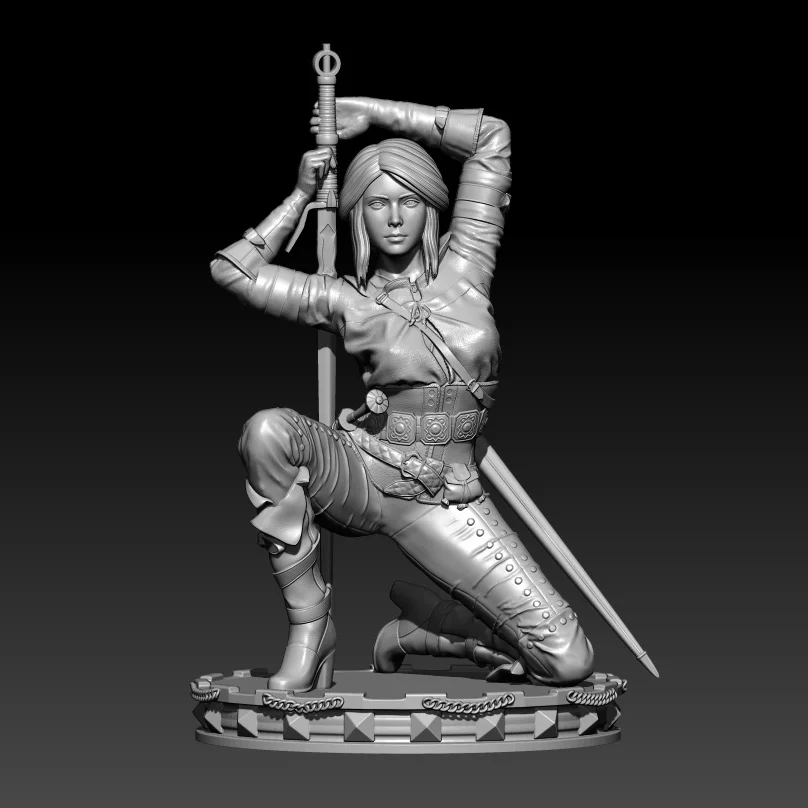 1/24 60mm 1/18 80mm Resin Model Kits female warrior Figure Unpainted No Color RW-960