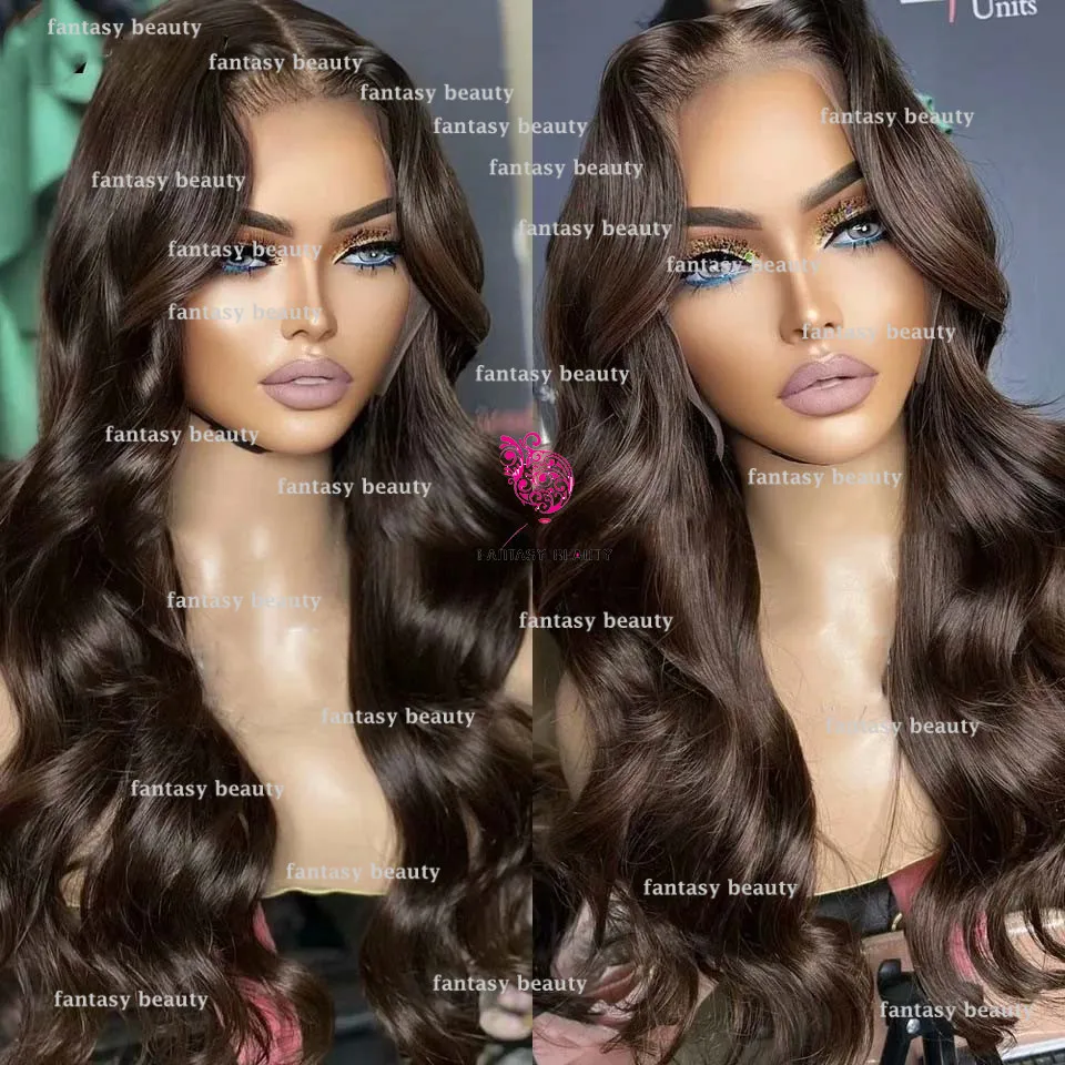 Glueless human hair ready to wear high density lace wig dark brown 13 x 6 front lace wig 360 transparent HD lace 5 x 5 lace wig