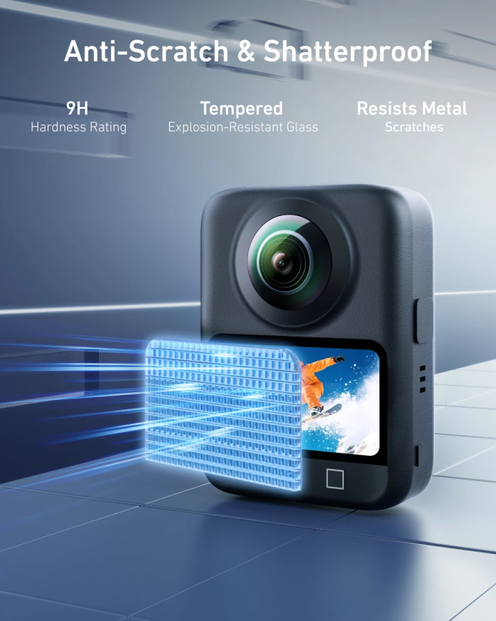 واقي شاشة لكاميرا DJI Osmo360 درجة البانورامية من الزجاج المقسى واقي شاشة مضاد للخدش مع مجموعة أدوات