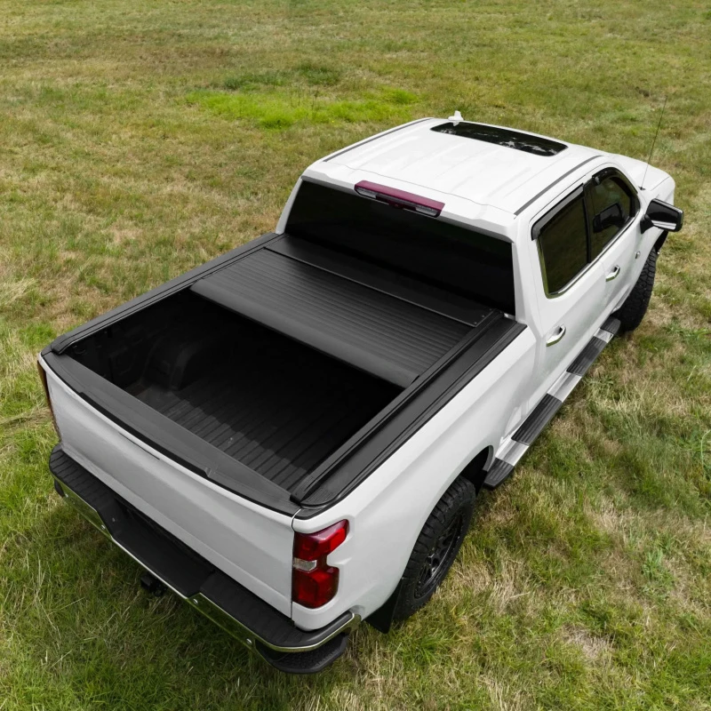 Aluminum Hard Electric Retractable Roller Truck Bed Tonneau Cover With Lock Fit Silverado Colorado Canyon 2014-2025 - view 6