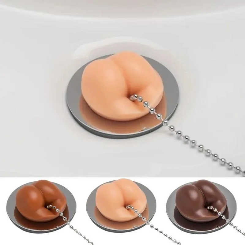 Funny Butt Plug Sink Plug Kitchen Sewer Hair Catcher Funny Butt Sink Plugs With Chain Simulated Butt Sink Plugs