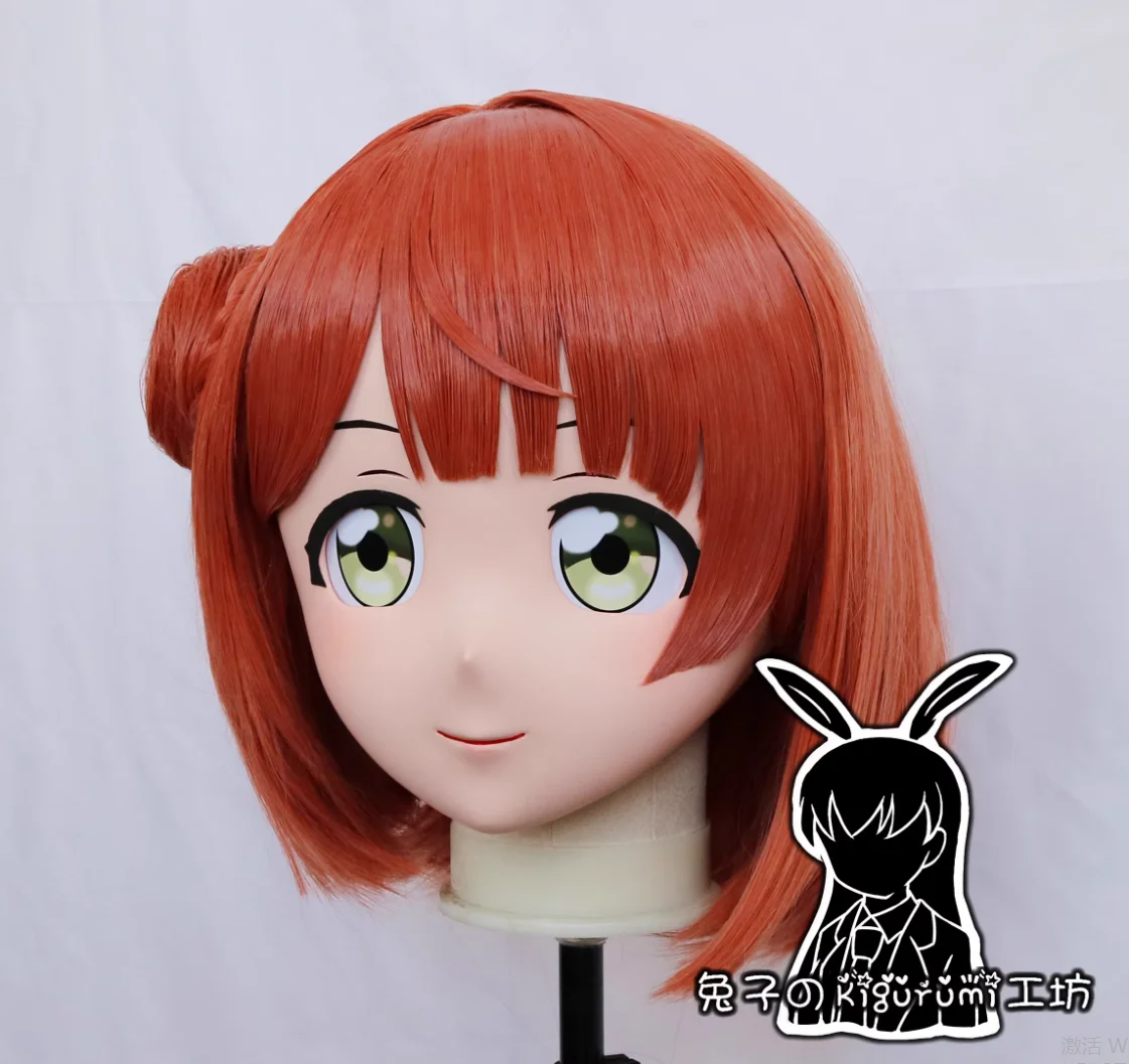 

(RB04012)Customize Lockable Full Head Resin Cartoon Cosplay Japanese Character Anime Role Play Kigurumi Mask With Back Shell