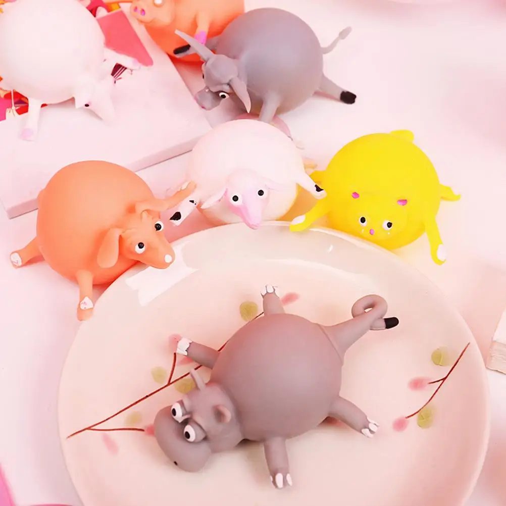 

5 PCS Lovely Animal Vent Toy Inflatable Stress Relief Small Animals Blowing Child