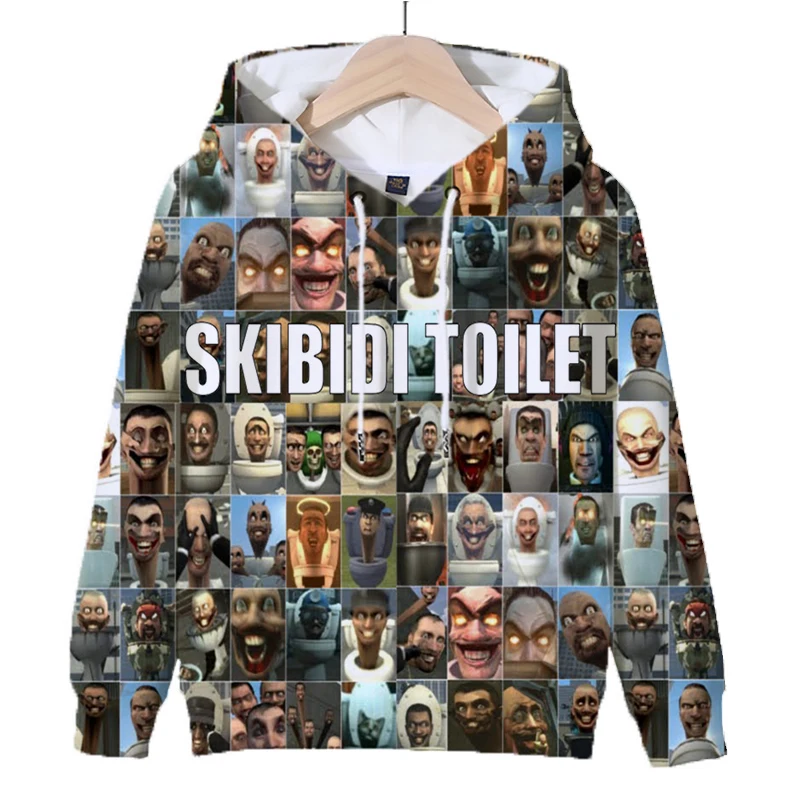 Hot Game Skibidi Toilet Hoodies Cartoon Speakerman Print Sweatshirts Boy Casual Pullover Children Clothes Girls Long Sleeve Tops