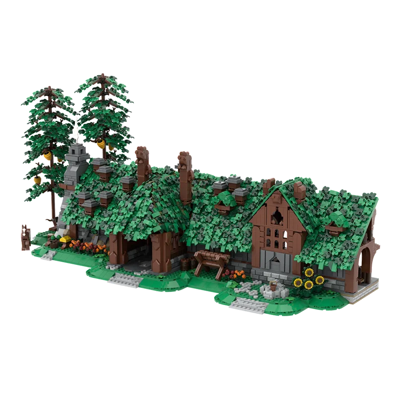 MOC middeleeuwse architectuur diep in het bos Beorn familiehuis model DIY montage bouwsteen speelgoed kinderverjaardagscadeau