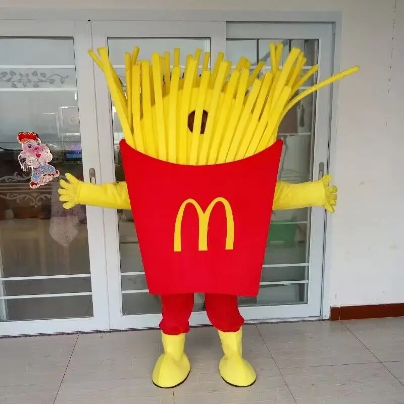 Cosplay Fruit Pizza Burger Fries Mascot Costume Advertising Campaign Carnival Birthday Party Performance Props