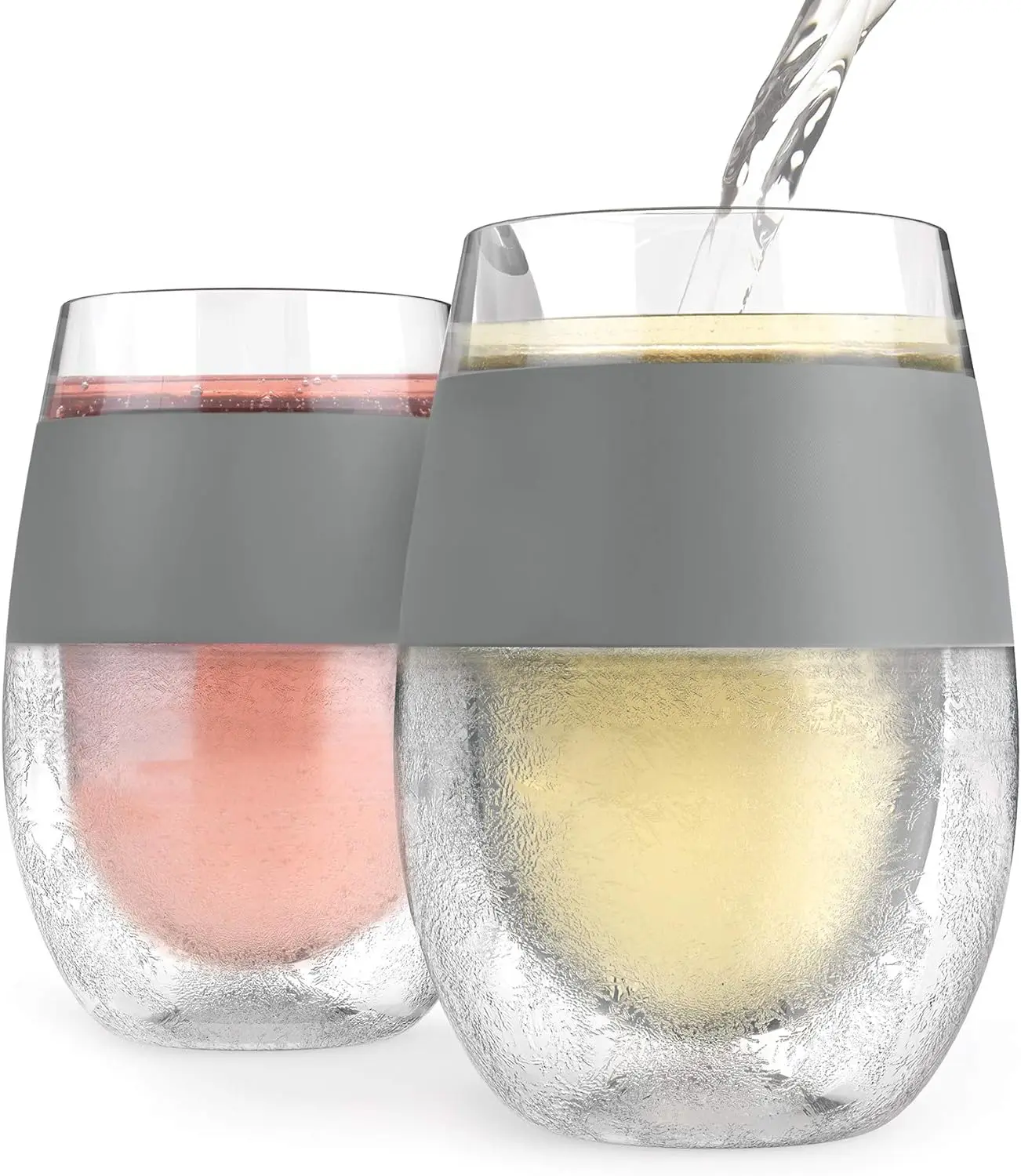 

8OZ Ice Cup Freezing Wine Glass Free BPA Tumbler Freeze Gel Chiller Smart Cup for Mum or Wife Gift Wine Lover Ice Drinks Vodka