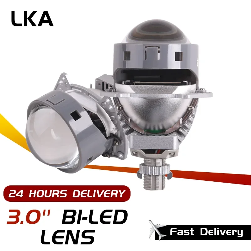 

LKA H4 H7 Bi Led Lenses 3 Inch for H1 9005 9006 H4 H7 Halogen Lights Replacement 110W Led Headlights 12V Car Accessories