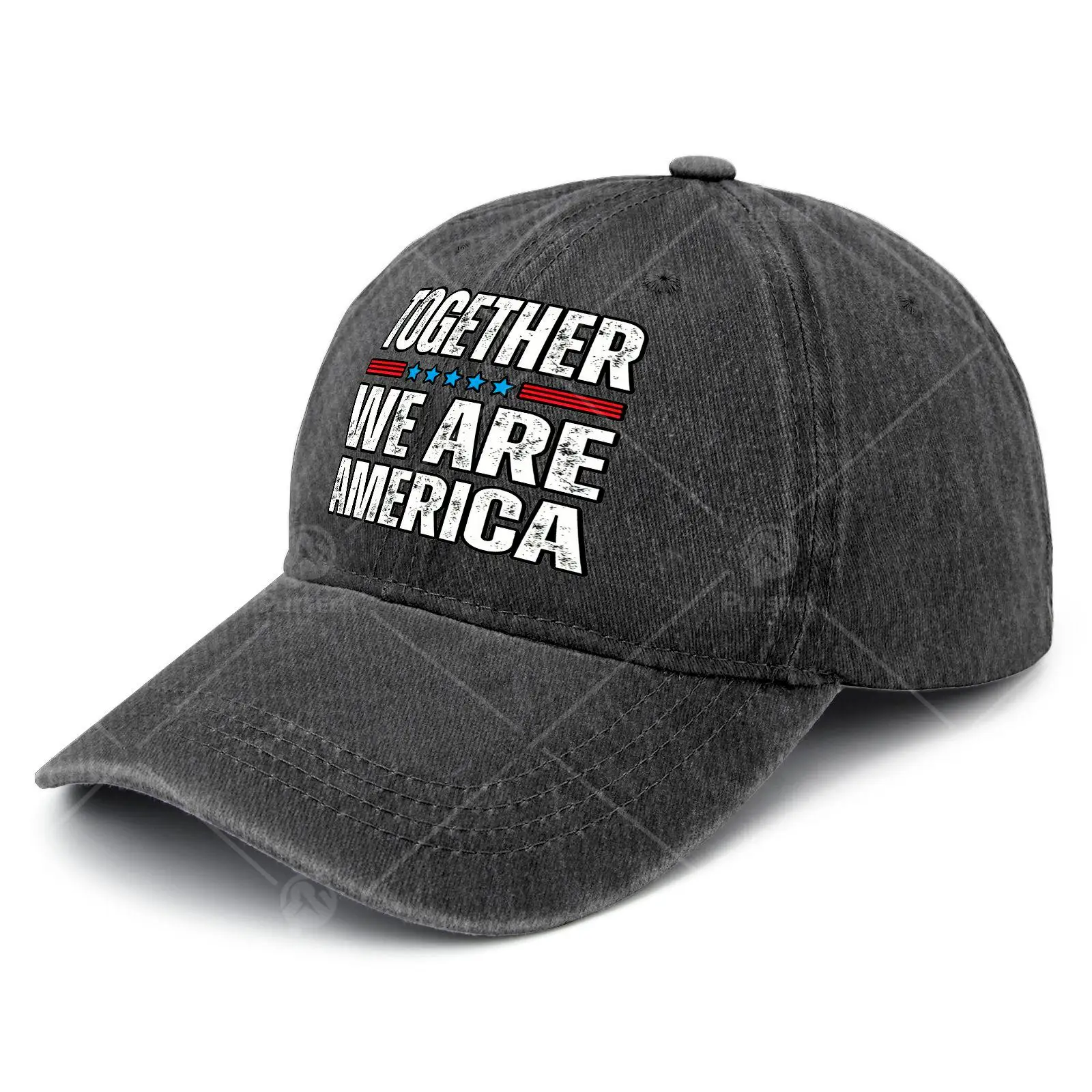 Together We Are America US Flag Vintage Baseball Hat Unisex Funny Washed