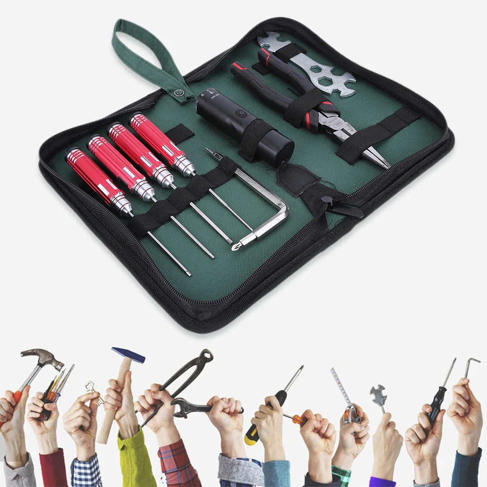 

Tools Organizer Bag Oxford Cloth Electrician Tool Bag Compact Tool Carrier Portable Tool Pouch for Electrician Household Worker