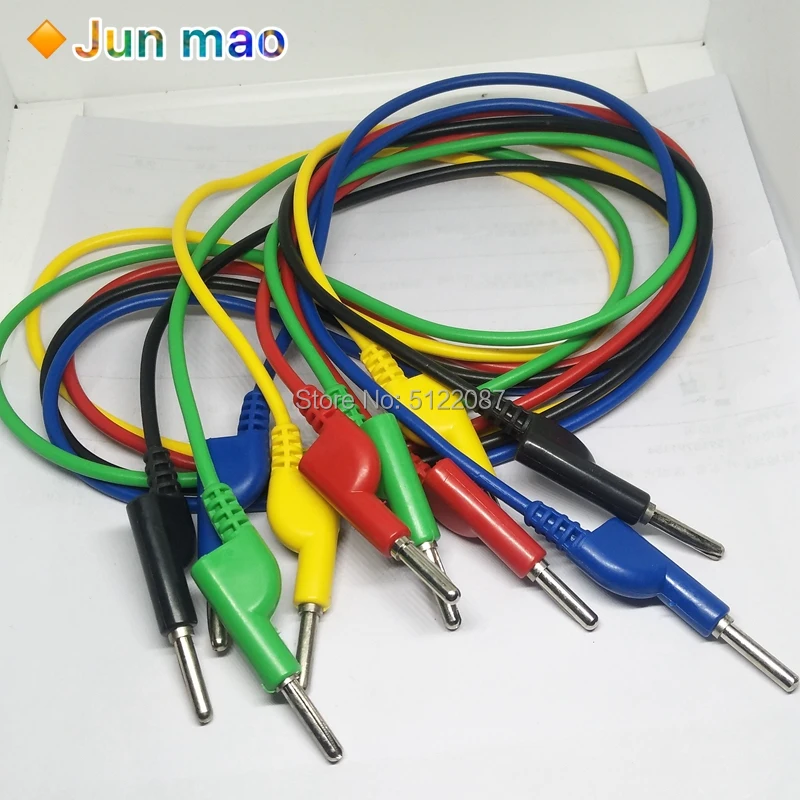 1 STUKS double Ended Stapelbare 4 MM Banana Plug Man Jack hoogspanning siliconen draad Multimeter Test Cable Lead Cord M /M 1 M