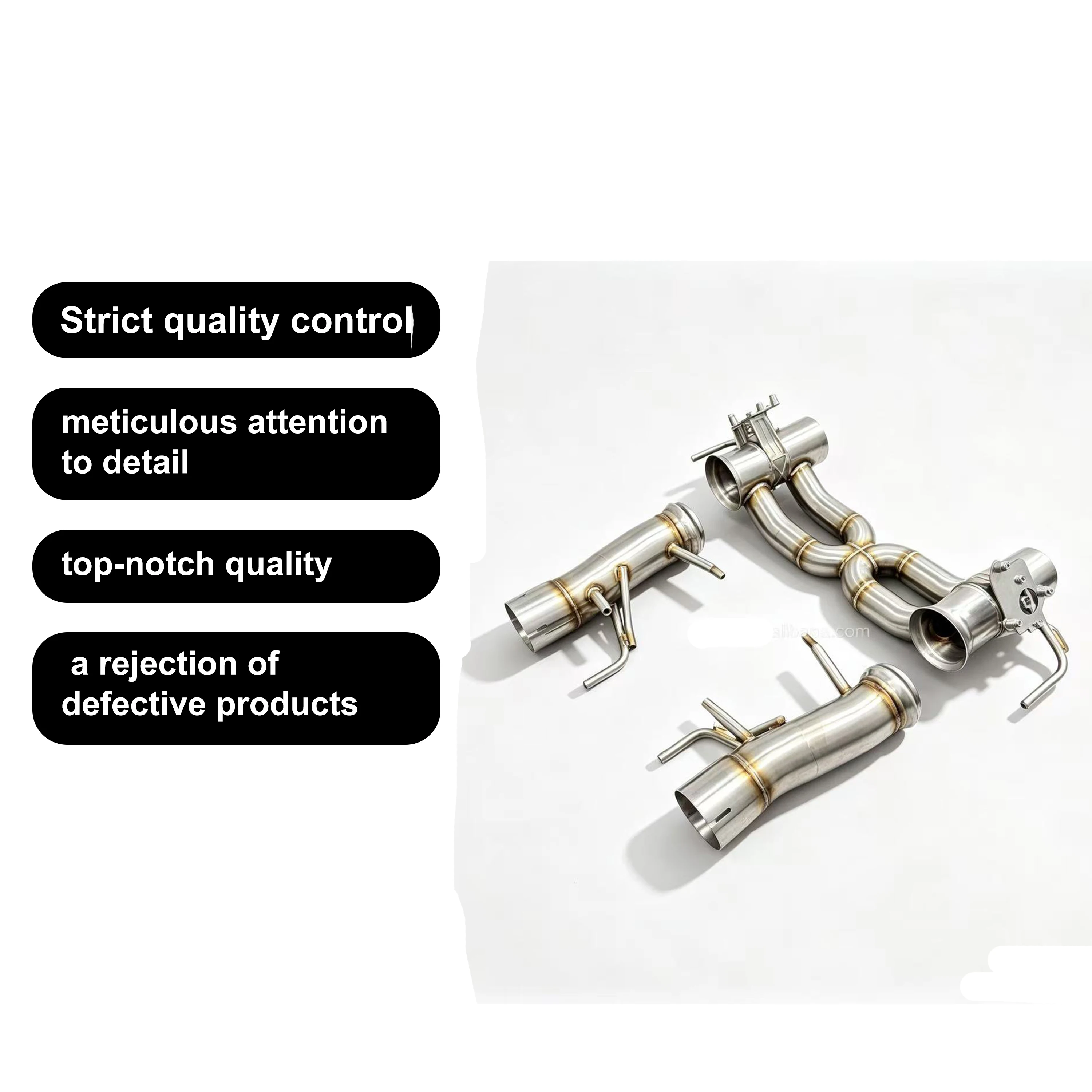 Rytan Performance Valvetronic Auspuffanlage mit Ventilen aus 304 Edelstahl, Catback und Downpipe für Ferrari SF90 Frontrohr – Detail 7