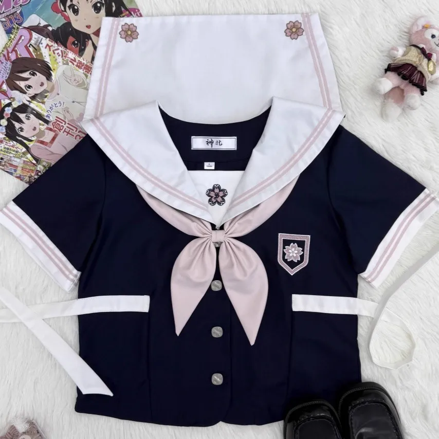Koreanischer Matrosenanzug JK Uniform Langarm Seifuku Japanischer College-Stil Kurzarm-Set Rollenspiel Schule Studentenkleidung