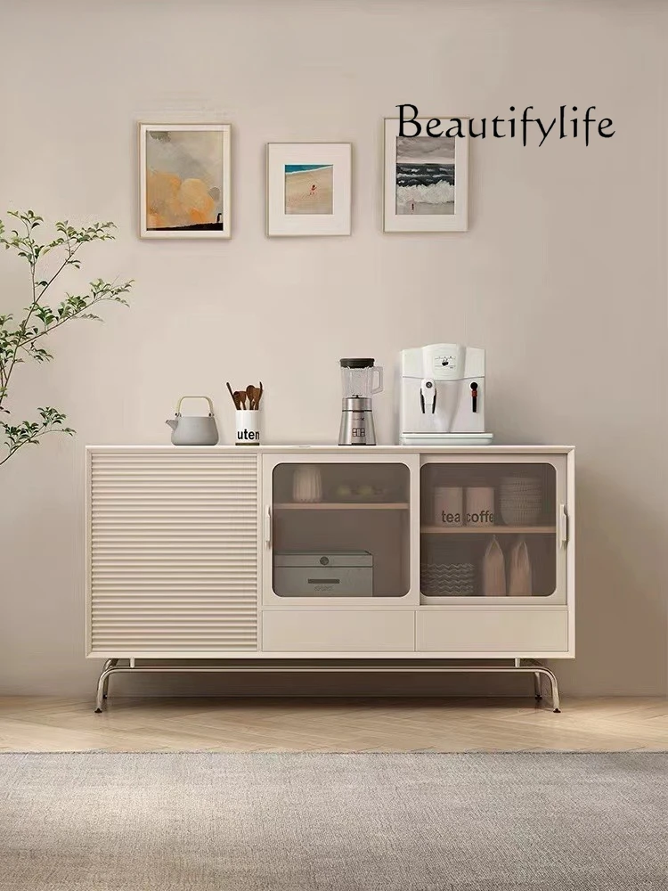 

Nordic Cream Style Solid Wood Sideboard Modern Minimalist Storage Cabinet