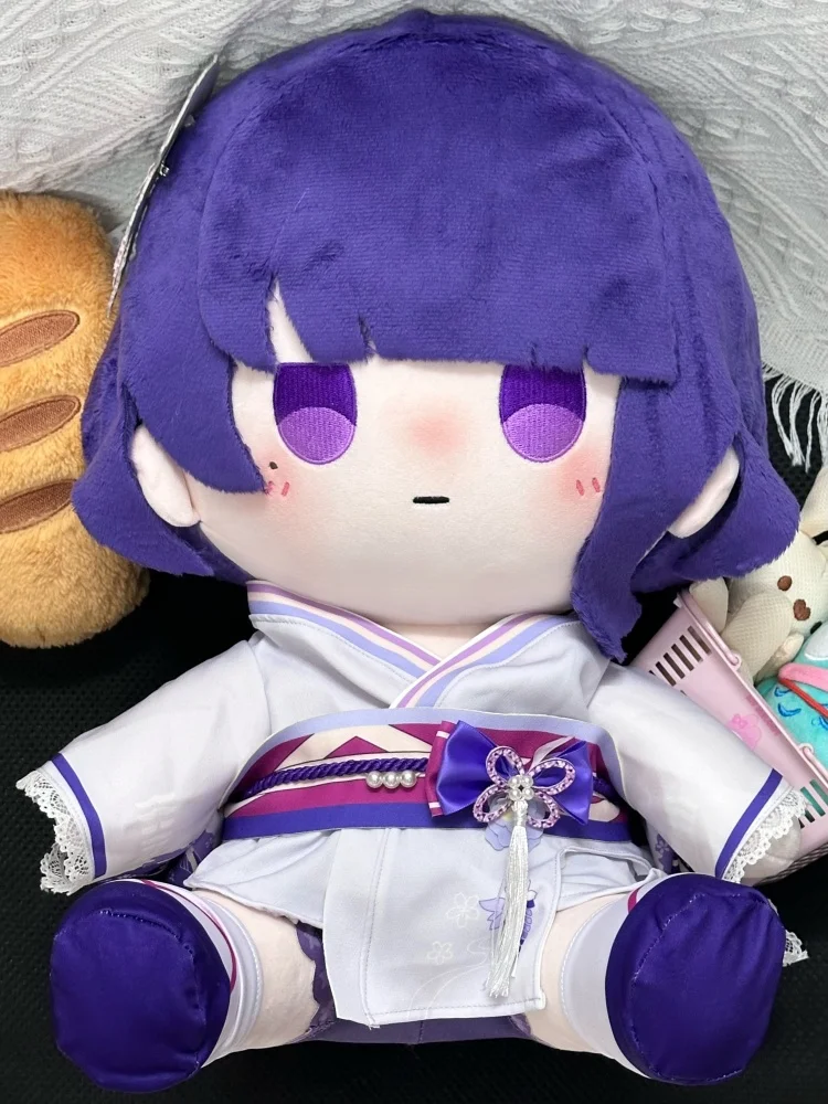 40 سنتيمتر Genshin تأثير رايدن شوغون القطن القطيفة الدمى عروسة كارتون لينة محشوة Kawaii غرفة ديكور لطيف هدية عيد ميلاد