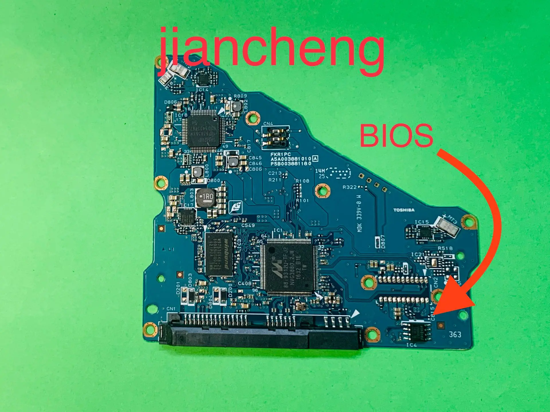 Toshiba PCB ordenador de escritorio Disco Duro placa de circuito modelo g3881a