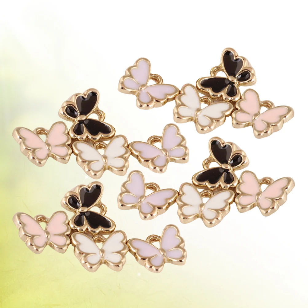 

40 Pcs Butterfly Pendant DIY Charms Alloy Korean Version Jewelry Making Pendants