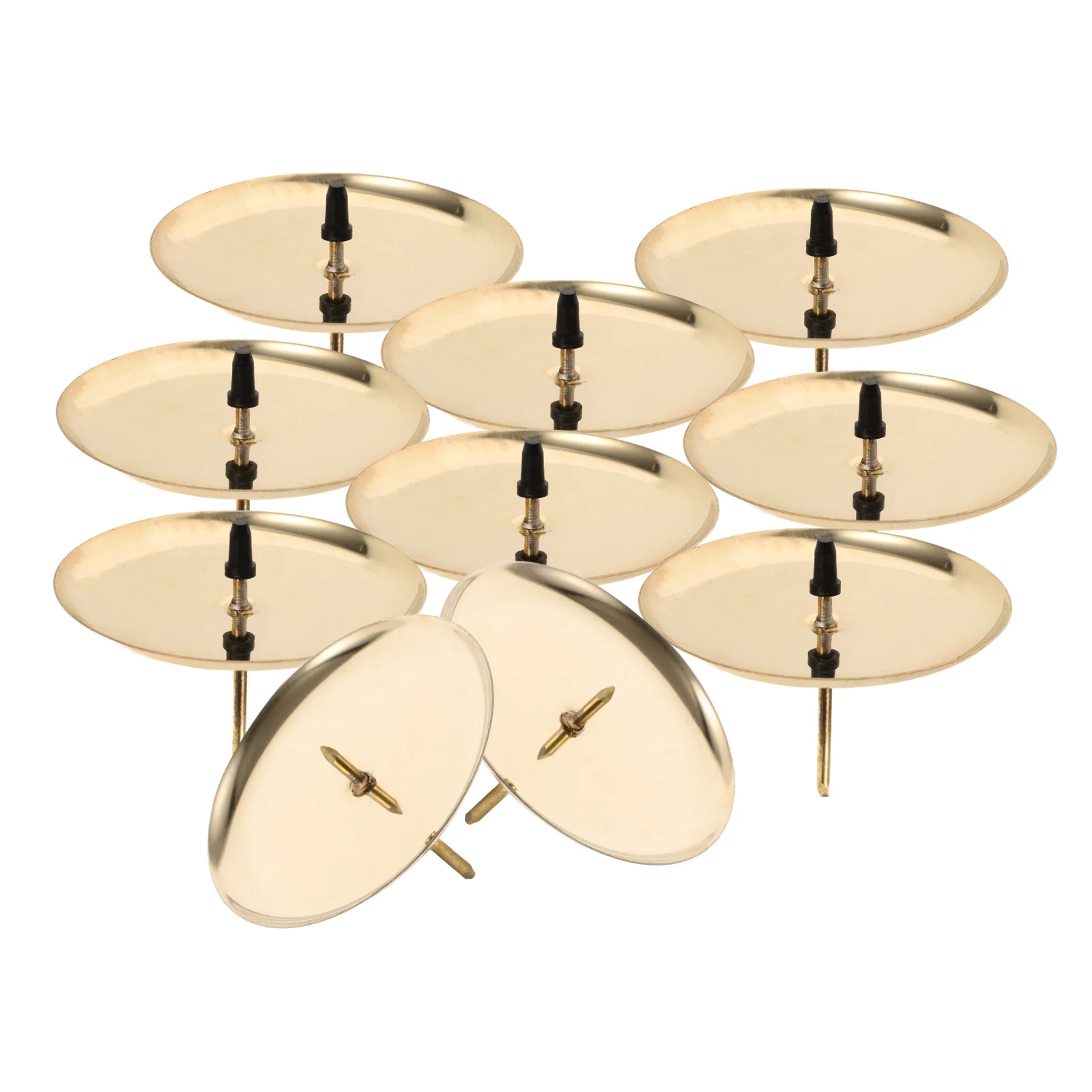 

10pcs Iron Plates Pillar Holders Black Tall Stands Decorative Metal Trays For Christmas Party Wedding Home Decor