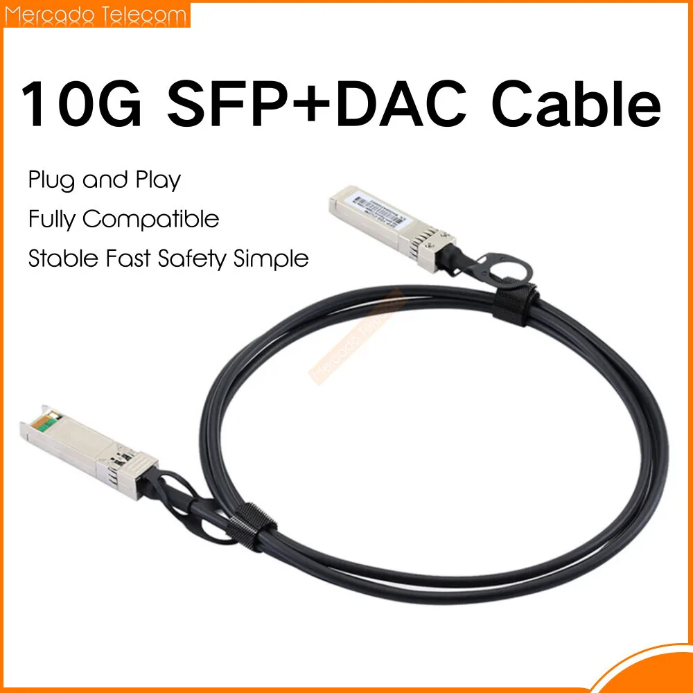 

10G SFP+ Twinax Cable, Direct Attach Copper(DAC) Passive Cable, 0.5-7M, for Cisco,Huawei,MikroTik,HP,Intel...Etc Switch