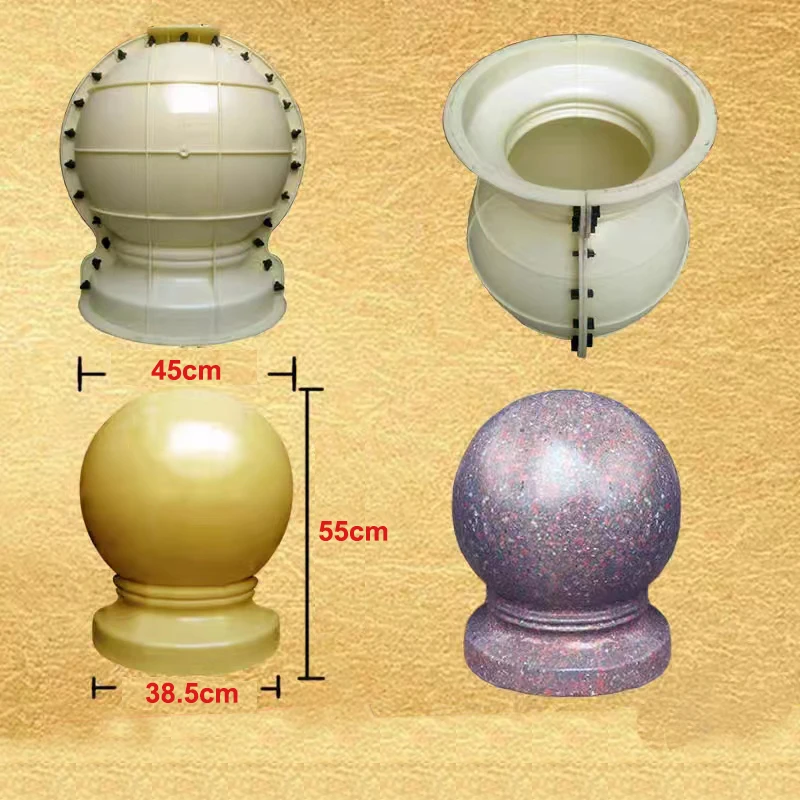 Forma w kształcie kuli cementu kula Feng Shui narożnik balkonowy blok kolumnowy okrągły molo forma kwadratowa kula marmurowa forma