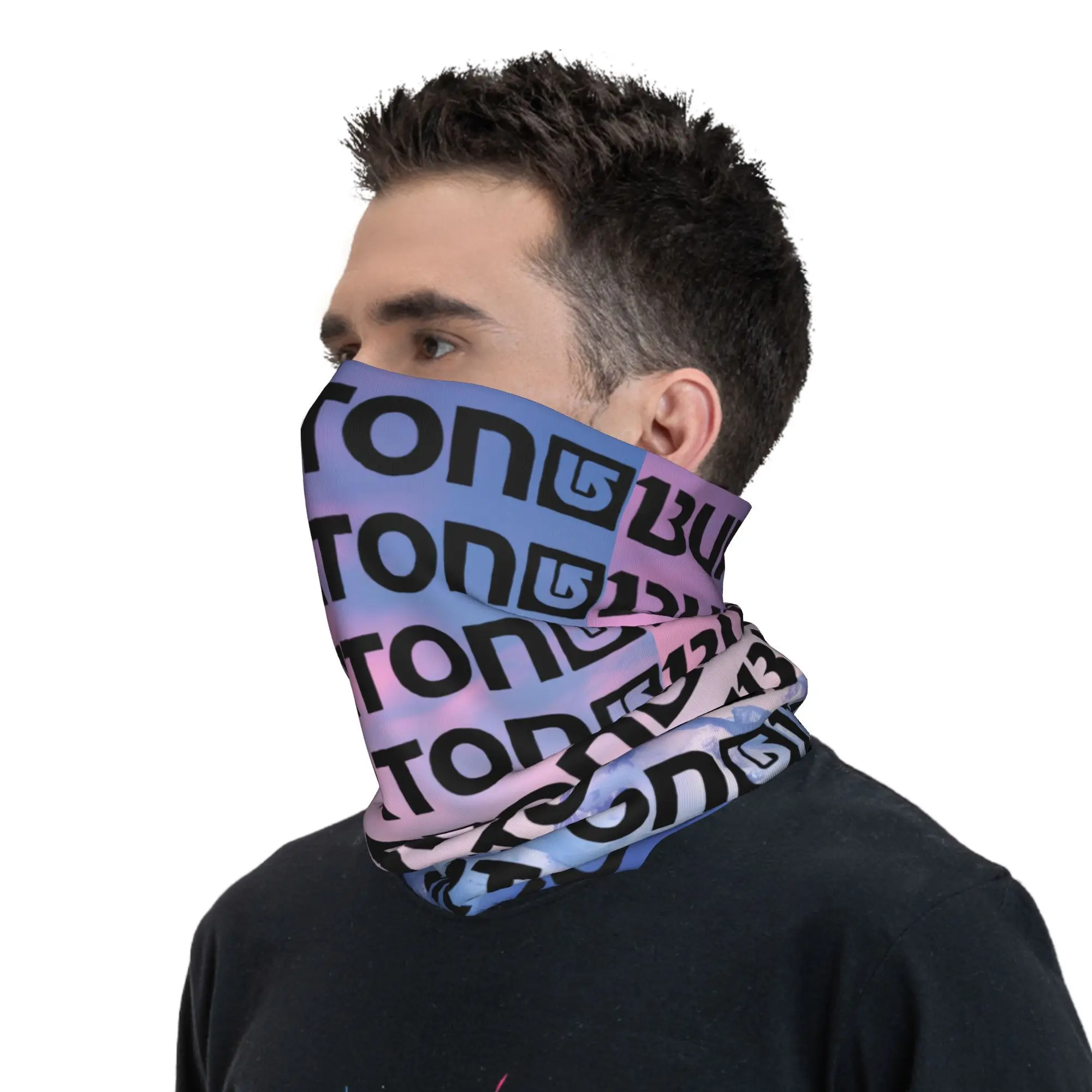 사용자 정의 B-Burtons Snow Mountains Bandana 겨울 목 따뜻한 남성 방풍 랩 페이스 스카프 하이킹 Gaiter Headband