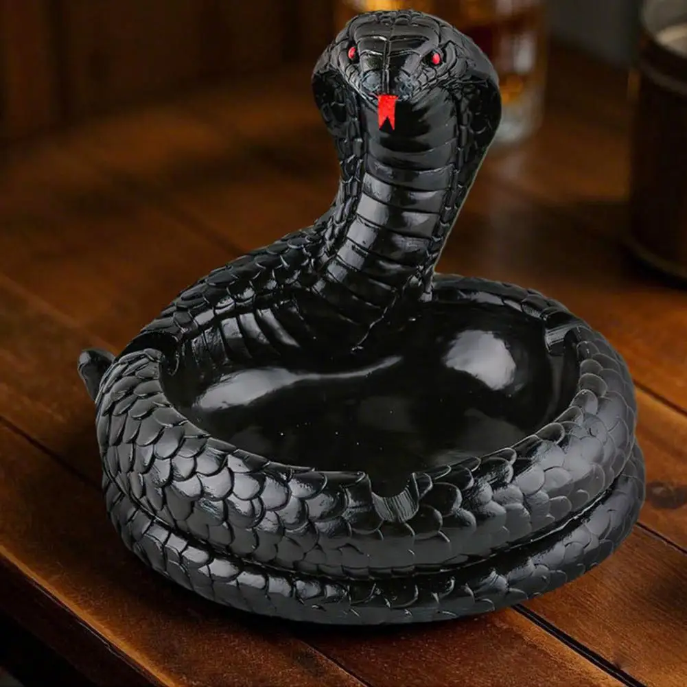 Creative Snake Resin Ashtray Table Decoration Suitable for Reptile Enthusiasts Year of the Snake Gift Suitable for Home Offices