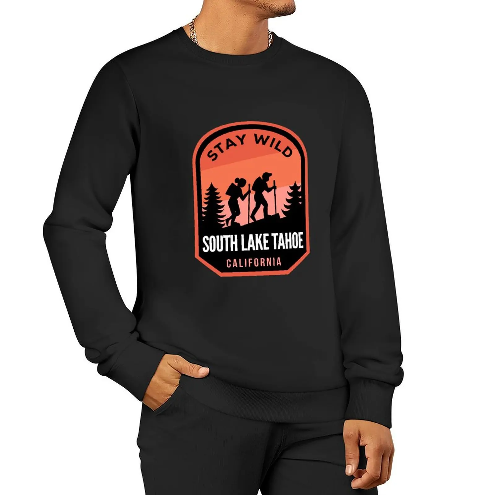 South Lake Tahoe California Hiking in Nature Pullover Hoodie men's clothing men clothing hooded sweatshirt