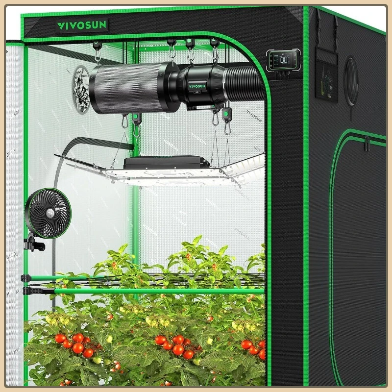 طقم خيمة النمو الذكية 4 × 4 أقدام، نظام تلقائي مدمج واي فاي مع ضوء قابل للبرمجة #1