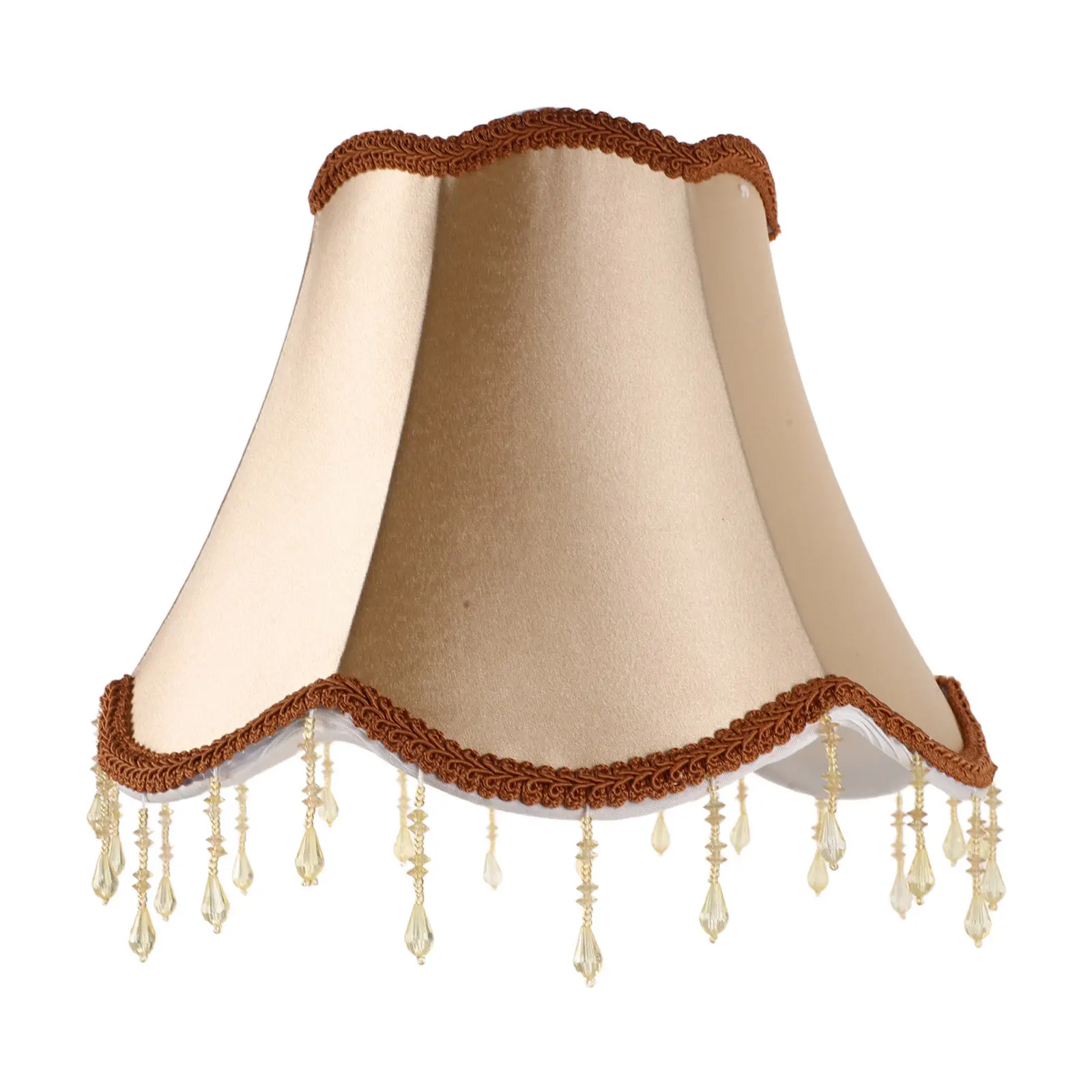 Small Vintage Beaded Lampshade Fabric Fringe Victorian Hanging Lamp Shade Decorative Table Lamp Shade Light Cover