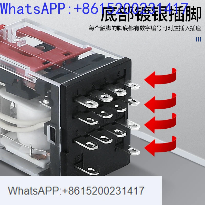 

YJ2N-GS small intermediate electromagnetic relay HH52P HH54P HH62P AC220V/DC24V (3PCS)