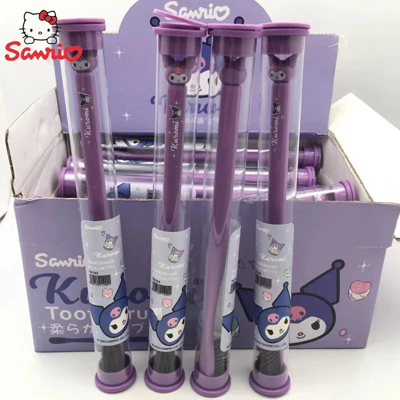 Anime Hello Kitty Toothbrush Melody Kuromi Cinnamoroll Cartoon Student Adult Household Toothbrush Cleaning Birthday Cute Gifts