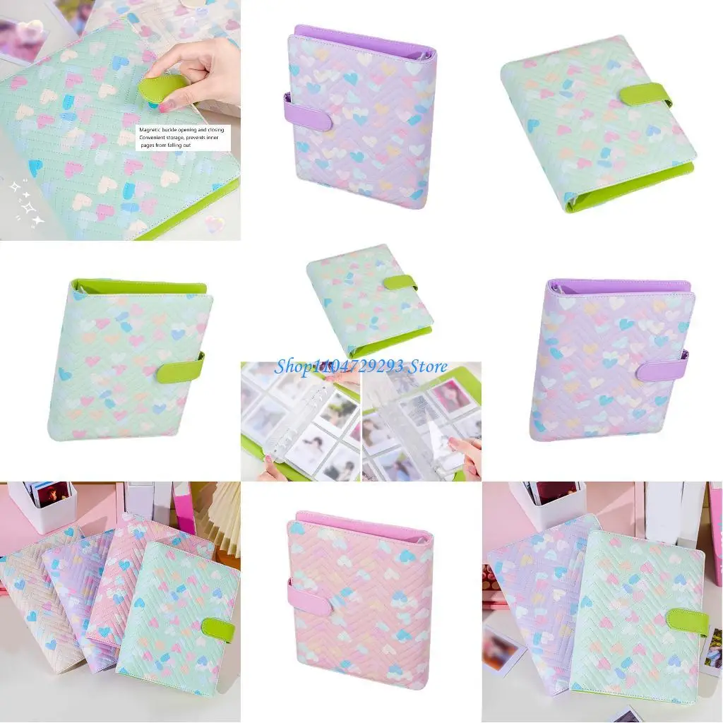 

Y2GD 160 Pocket Photo Album 3Inch Photo Card Organiser With 6 Rings PU Binder Cover