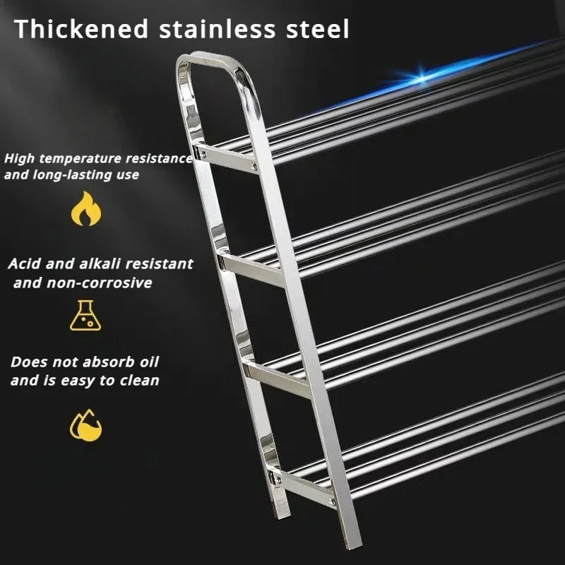 

Stainless Steel Shoe Rack Simple Household Shoes Rack Dormitory Dustproof Shoe Racks Economical Multi-layer Storage Shoe Cabinet