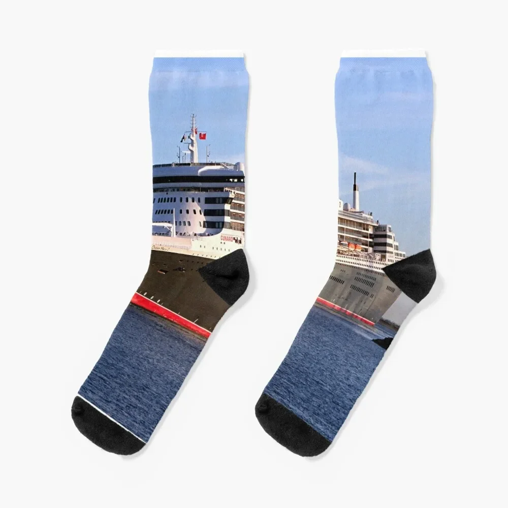 Queen Mary 2 cruise ship Socks Stockings men cotton high quality Men Socks Women's