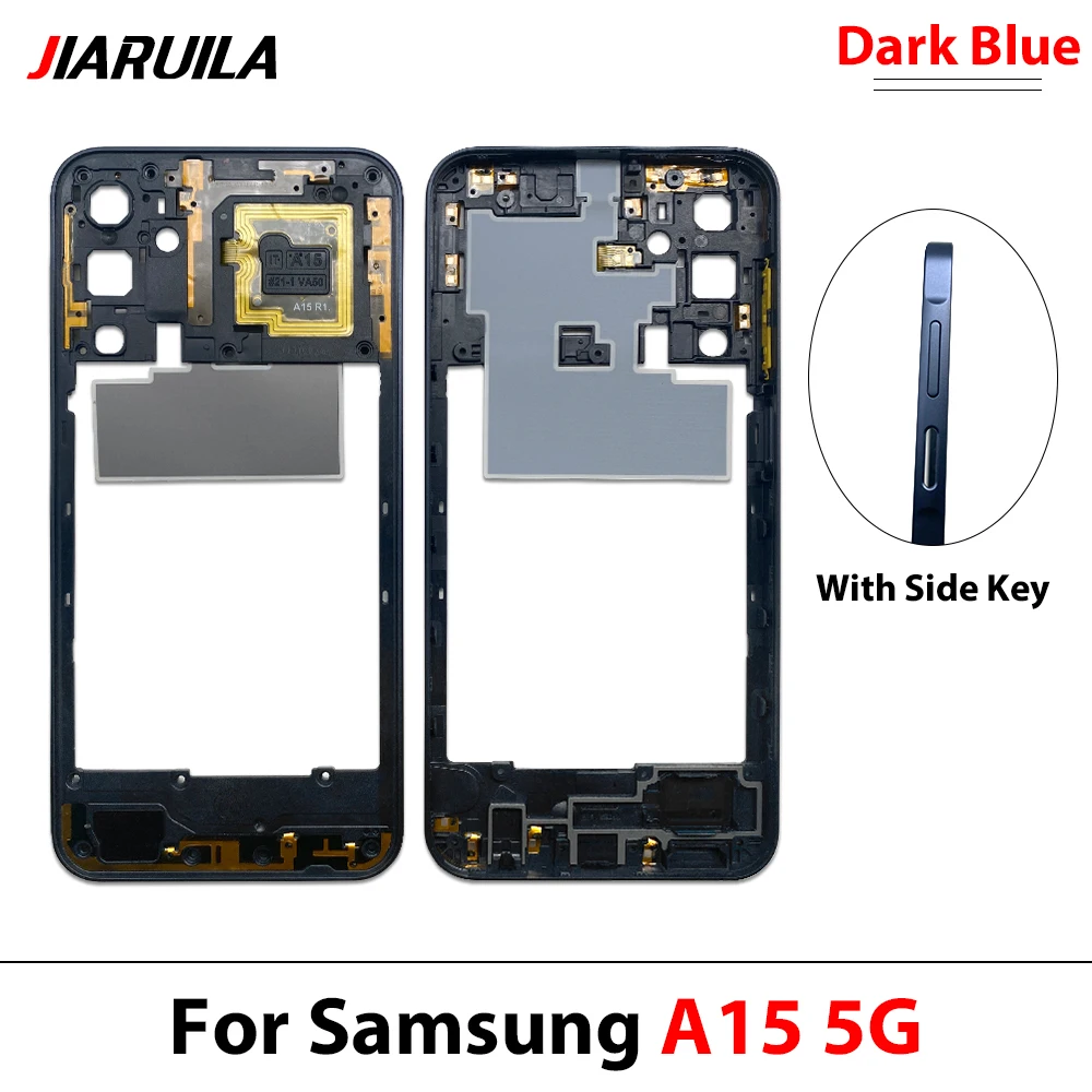 NEW For Samsung A15 4G A155 A15 5G A156 Middle Frame Housing Frame Panel Rear Housing Case Panel Replacement Part
