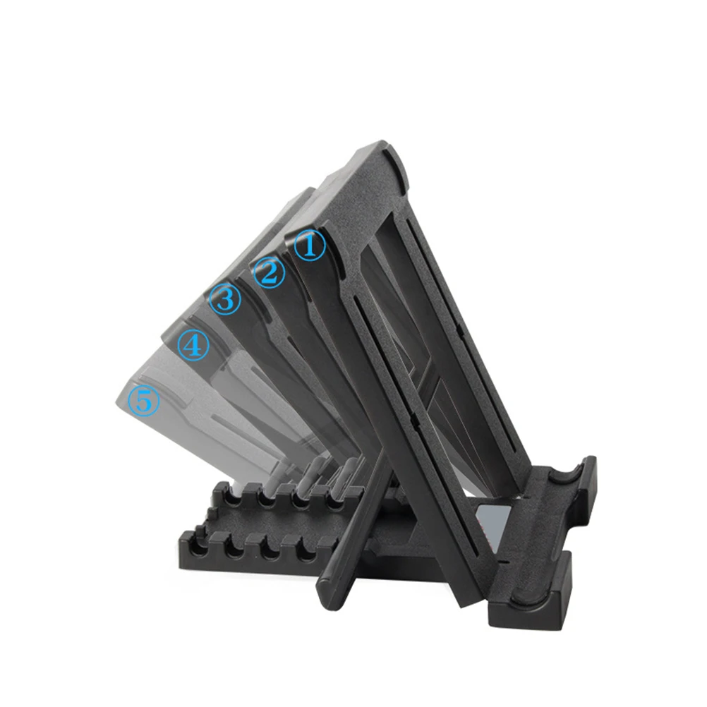 Tablet Stand Holder Adjustable Folding Bracket For Mini Laptop Horizontal Vertical Use Mount Support Black